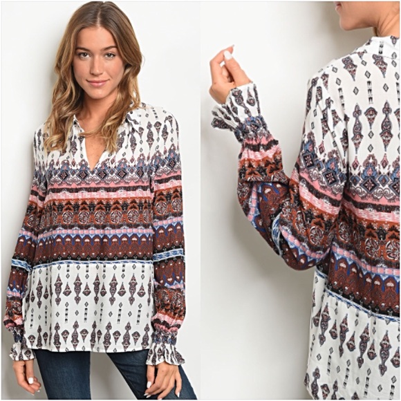 📍SALE Beautiful Bohemian Blouse Small - Picture 2 of 8